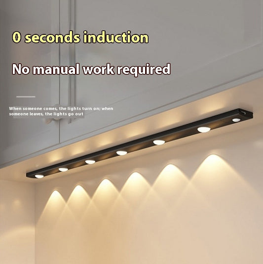 LED Wireless Self-Adhesive Cabinet Light – Rechargeable Motion Sensor Strip with 3 Light Modes for Shoe Cabinets, Closets & Drawers 2/4 Lights