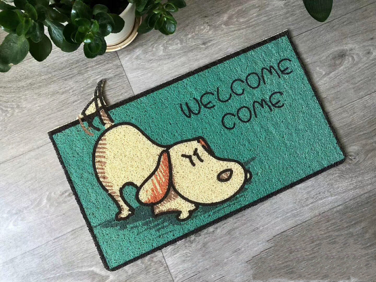 Animal Pattern Dirt-Resistant Door Mat 40×60cm – Non-Slip Plastic Floor Pad for Entrance, Bathroom, Bedroom