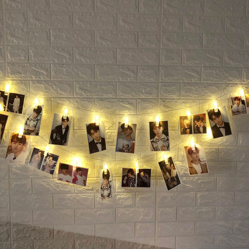 Fairy Photo Clip LED String Lights – 10M 100 LEDs with Remote Control, Battery Powered Decorative Lights for Photos & Home Décor