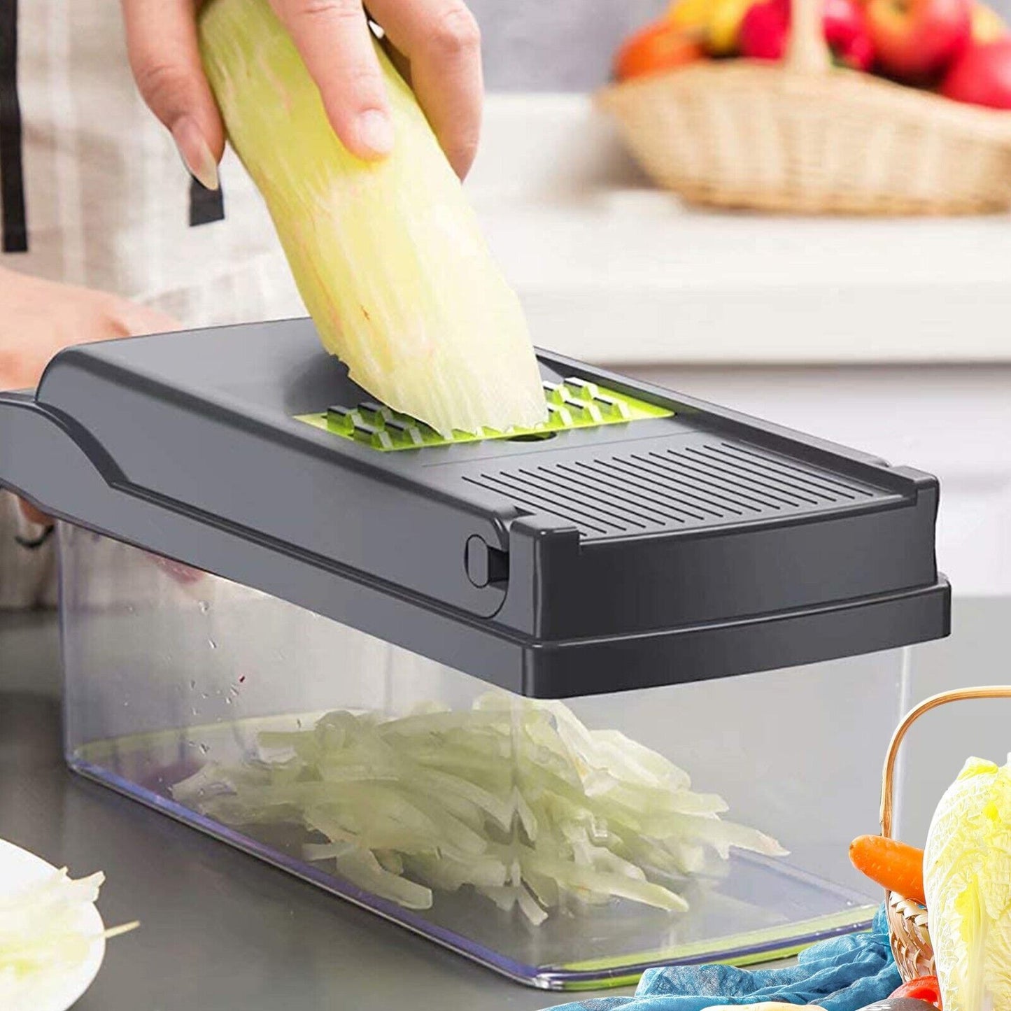 15-in-1 Vegetable & Fruit Chopper Slicer Peeler Set – Multifunctional Kitchen Food Prep Tool