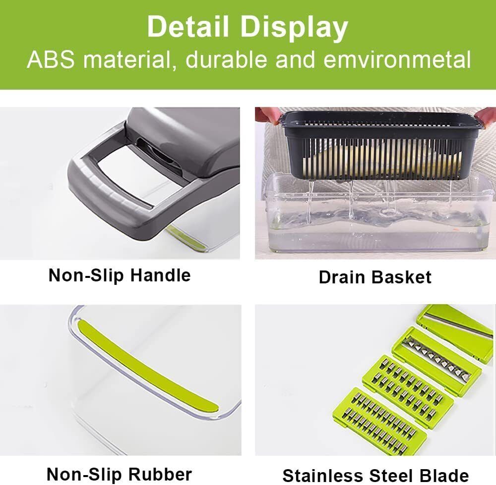 15-in-1 Vegetable & Fruit Chopper Slicer Peeler Set – Multifunctional Kitchen Food Prep Tool