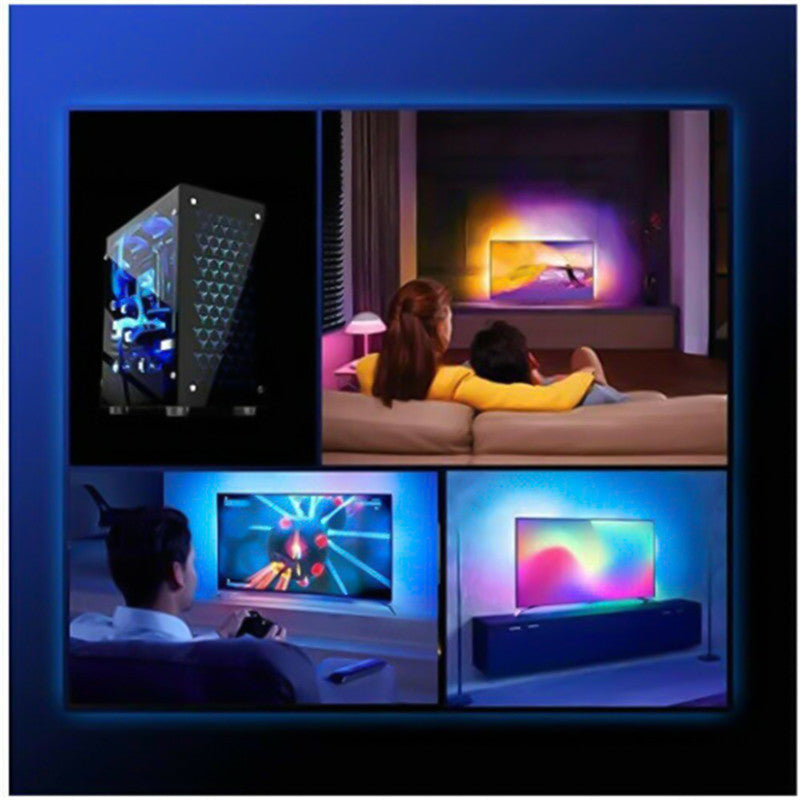 RGB Bluetooth USB Light Strip for TV – App Controlled, 1-5m USB LED Strip for Backlighting