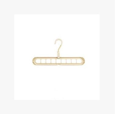 6PCS Rotating Clothes Hanger Set – Heavy-Duty Plastic Storage Hooks (3 Beige + 3 Green)