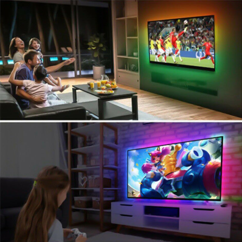 RGB Bluetooth USB Light Strip for TV – App Controlled, 1-5m USB LED Strip for Backlighting