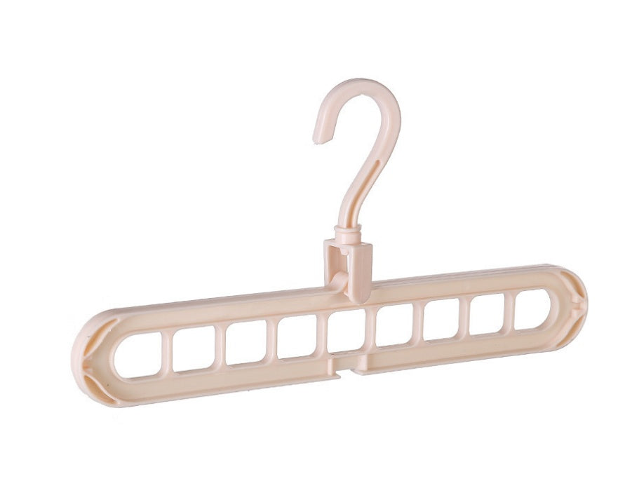 6PCS Rotating Clothes Hanger Set – Heavy-Duty Plastic Storage Hooks (3 Beige + 3 Green)