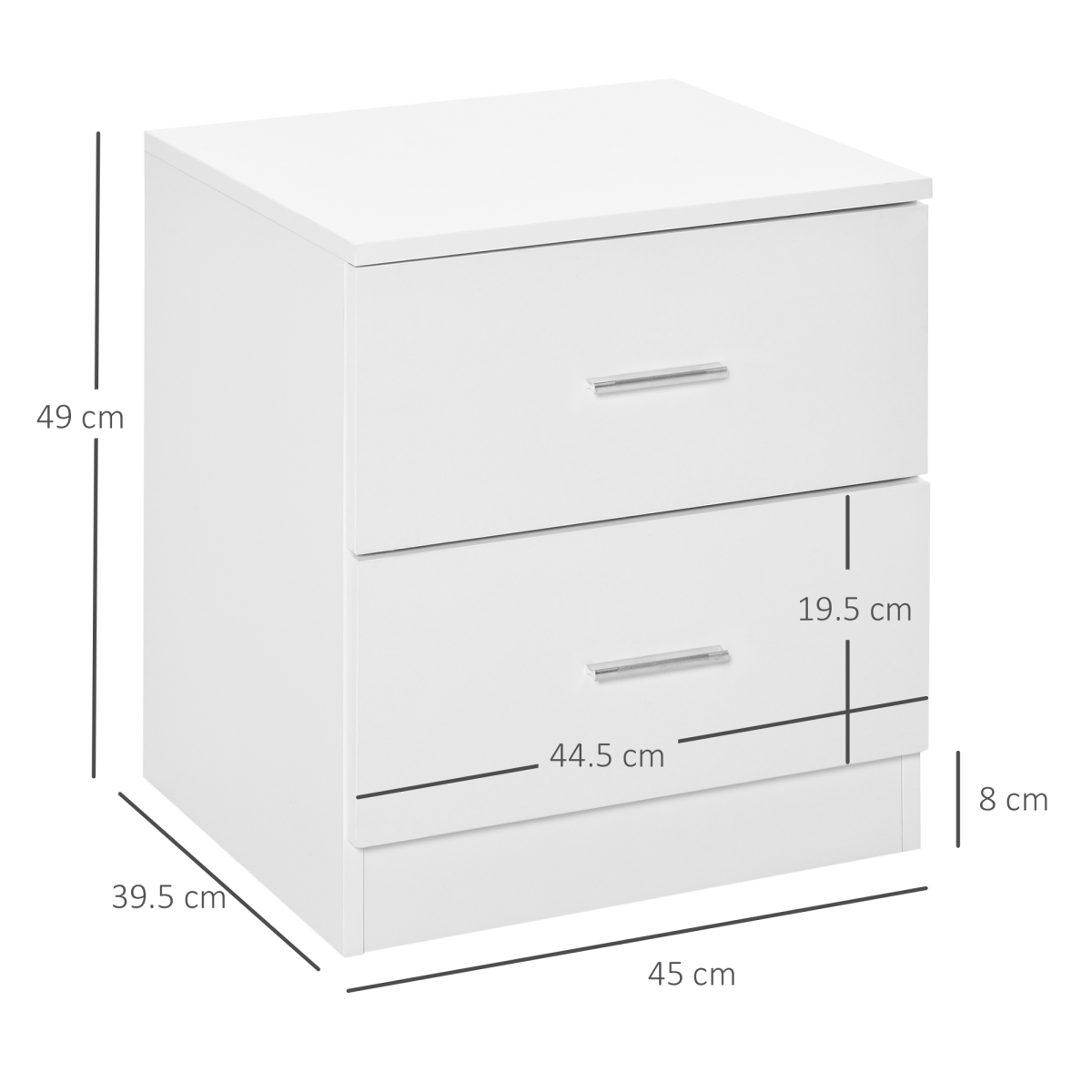 Elegant Modern Wooden Nightstand Bedside Cabinet with Drawers for Organized Bedroom