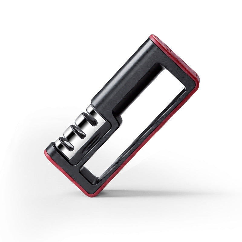 Professional 3-Stage Diamond Knife Sharpener – Quick Sharpening Tool with Coarse, Fine & Polishing Stones for Kitchen & Outdoor Knives