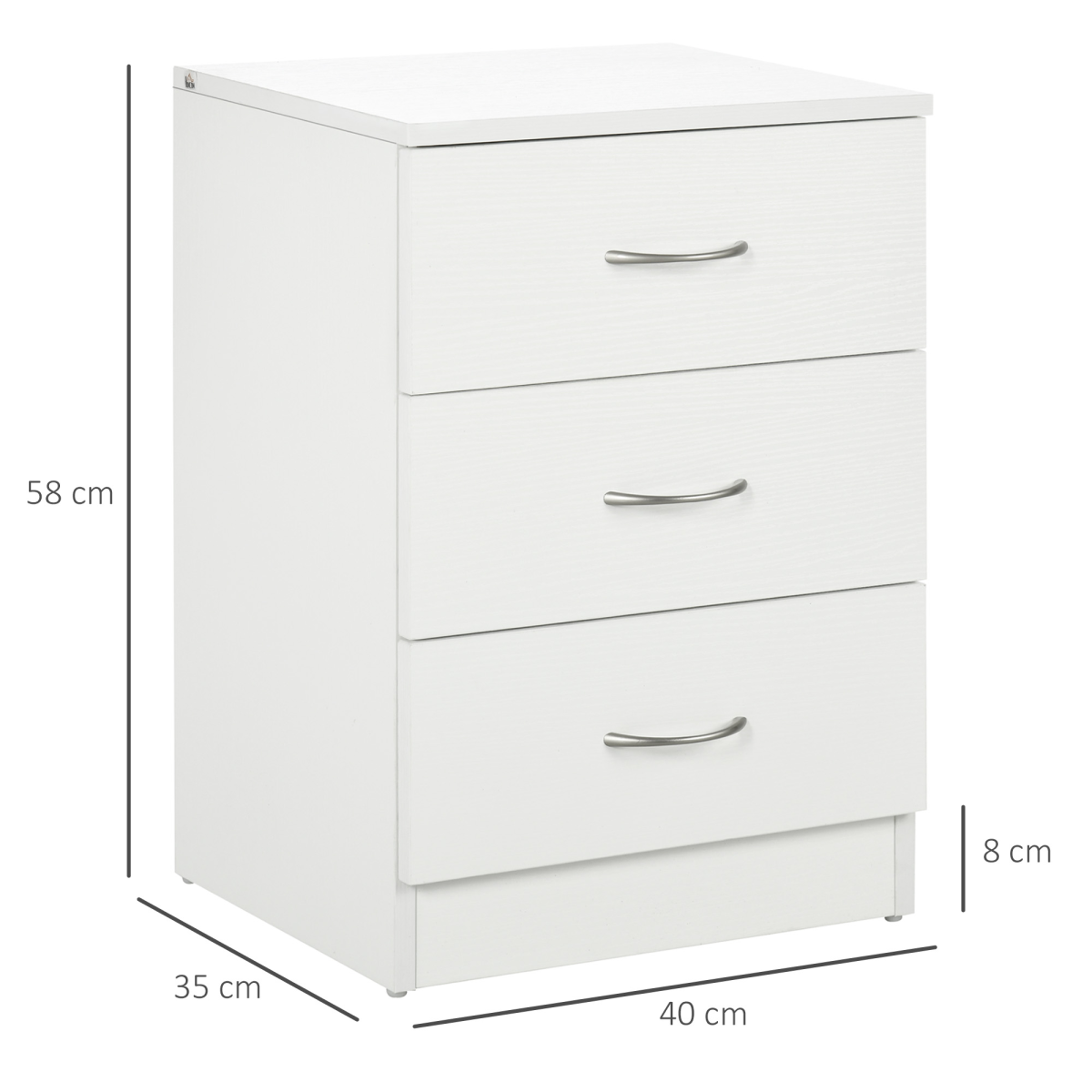 Elegant Modern Wooden Nightstand Bedside Cabinet with Drawers for Organized Bedroom