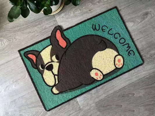 Animal Pattern Dirt-Resistant Door Mat 40×60cm – Non-Slip Plastic Floor Pad for Entrance, Bathroom, Bedroom