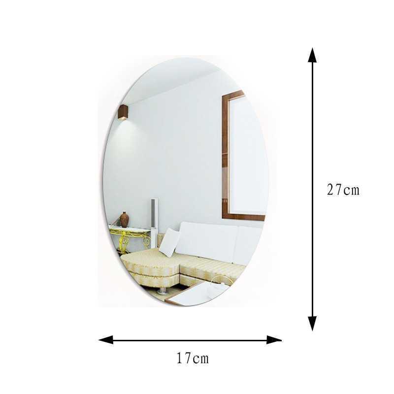 Oval Self-Adhesive Acrylic Mirror – Flexible, Shatterproof Wall Sticker for Home Décor