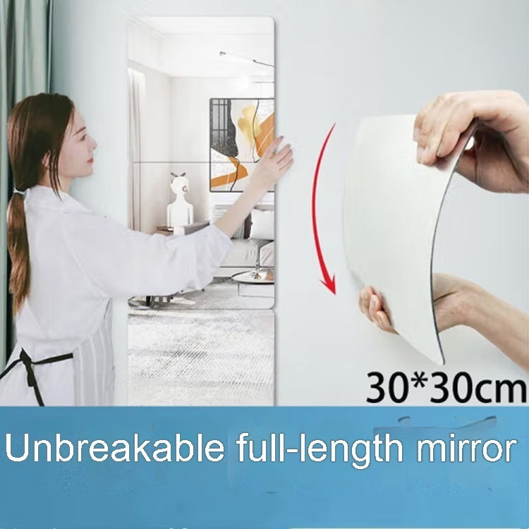Acrylic Mirror Sticker Set – Self-Adhesive, Rounded Corners, Anti-Crushing, Non-Deforming