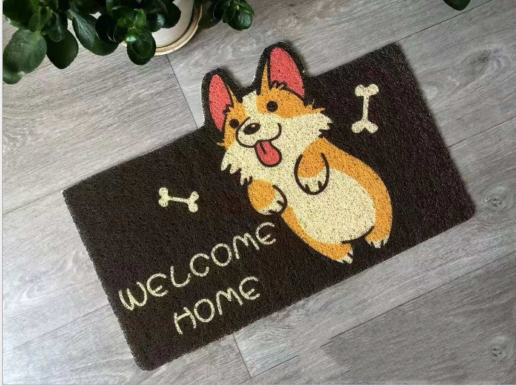 Animal Pattern Dirt-Resistant Door Mat 40×60cm – Non-Slip Plastic Floor Pad for Entrance, Bathroom, Bedroom