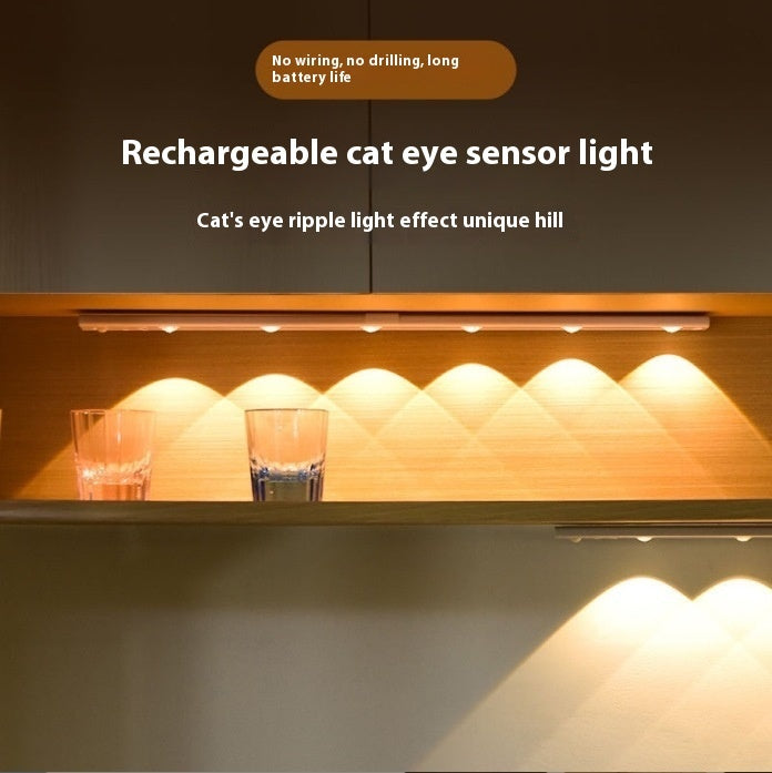 LED Wireless Self-Adhesive Cabinet Light โ Rechargeable Motion Sensor Strip with 3 Light Modes for Shoe Cabinets, Closets & Drawers 2/4 Lights