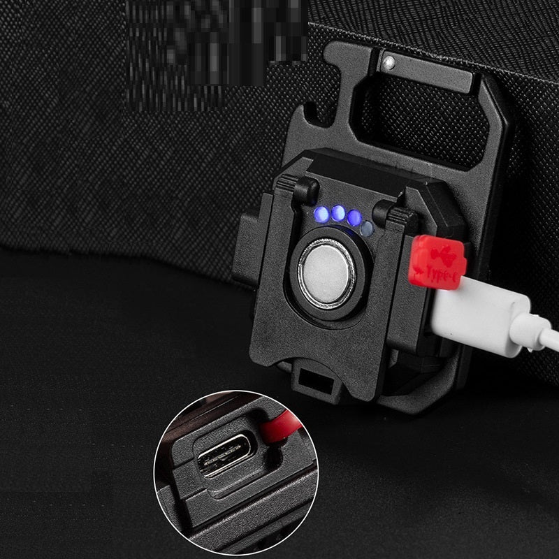 30W Outdoor Mini Keychain Light – 9-in-1 Aluminum Tool: Flashlight, Bottle Opener, Wrench & More (Yellow / White / Light Blue)