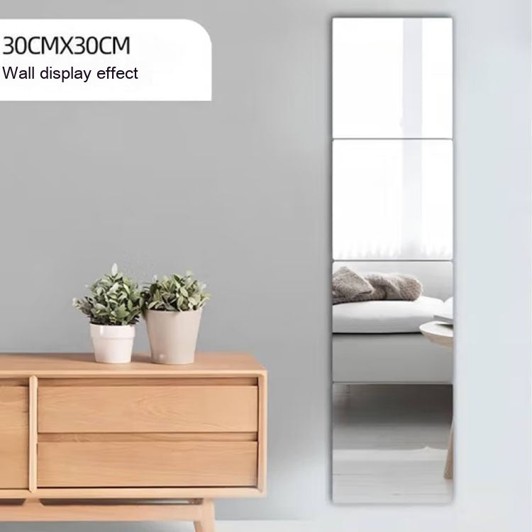 Acrylic Mirror Sticker Set – Self-Adhesive, Rounded Corners, Anti-Crushing, Non-Deforming