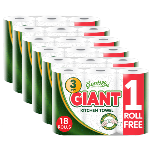 Gentille Giant 3-Ply Kitchen Rolls – 12, 18 & 36 Packs