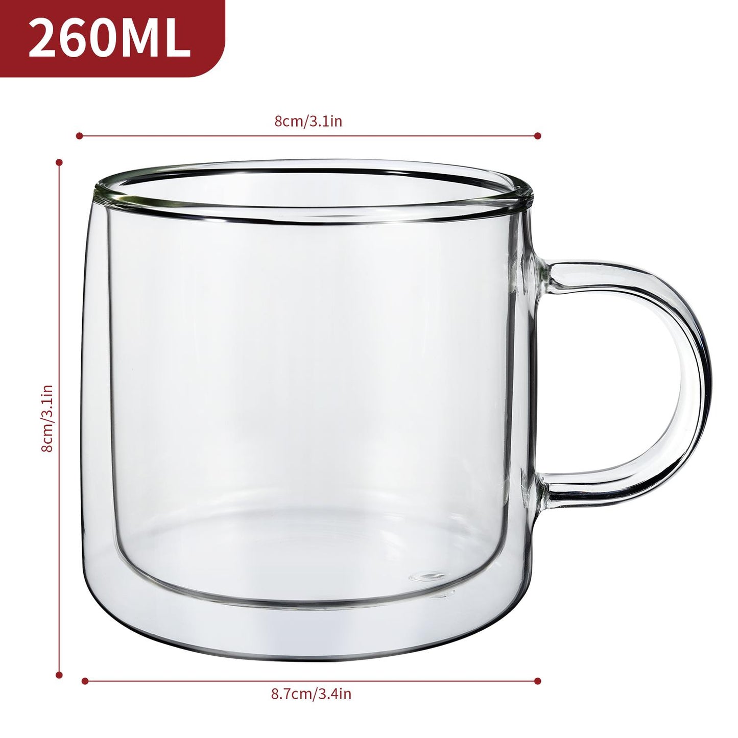 Double Wall Glasses – Heat Resistant Transparent Cups for Hot & Cold Drinks (Copa Collection)