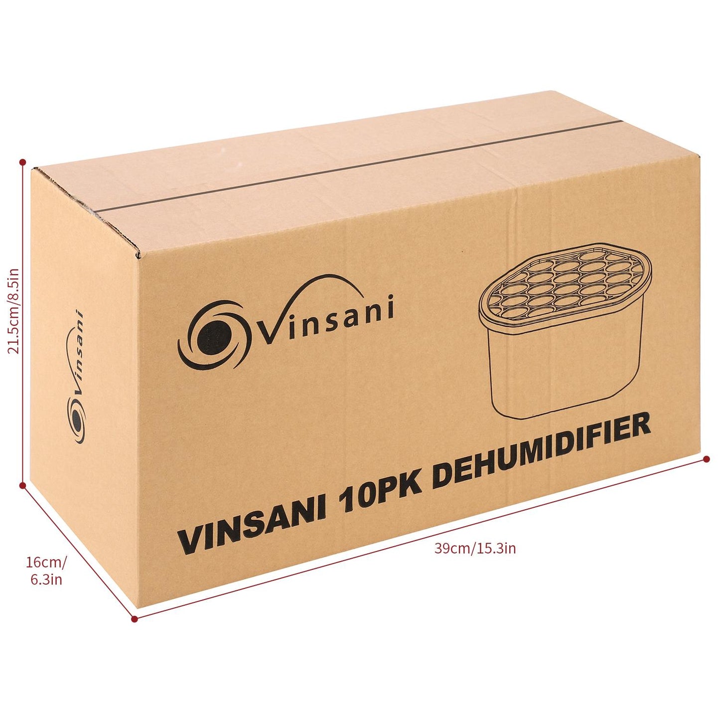 Vinsani 10-Pack Dehumidifier – Moisture Absorbing Crystal Bags for Damp, Mould & Odour Control