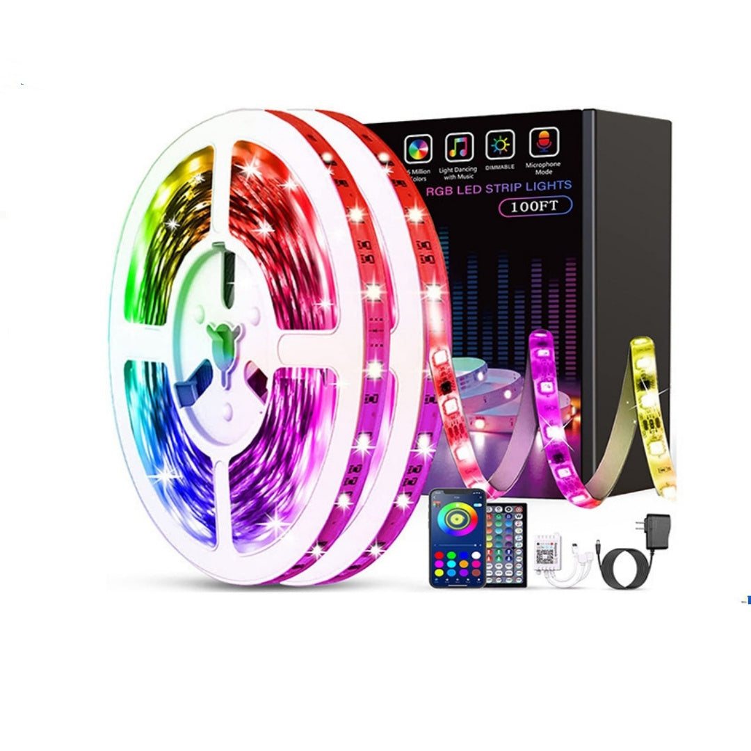 RGB Music Bluetooth LED Light Strip – App Controlled, Low Voltage Waterproof Lighting (16 / 18 Lamp Options)