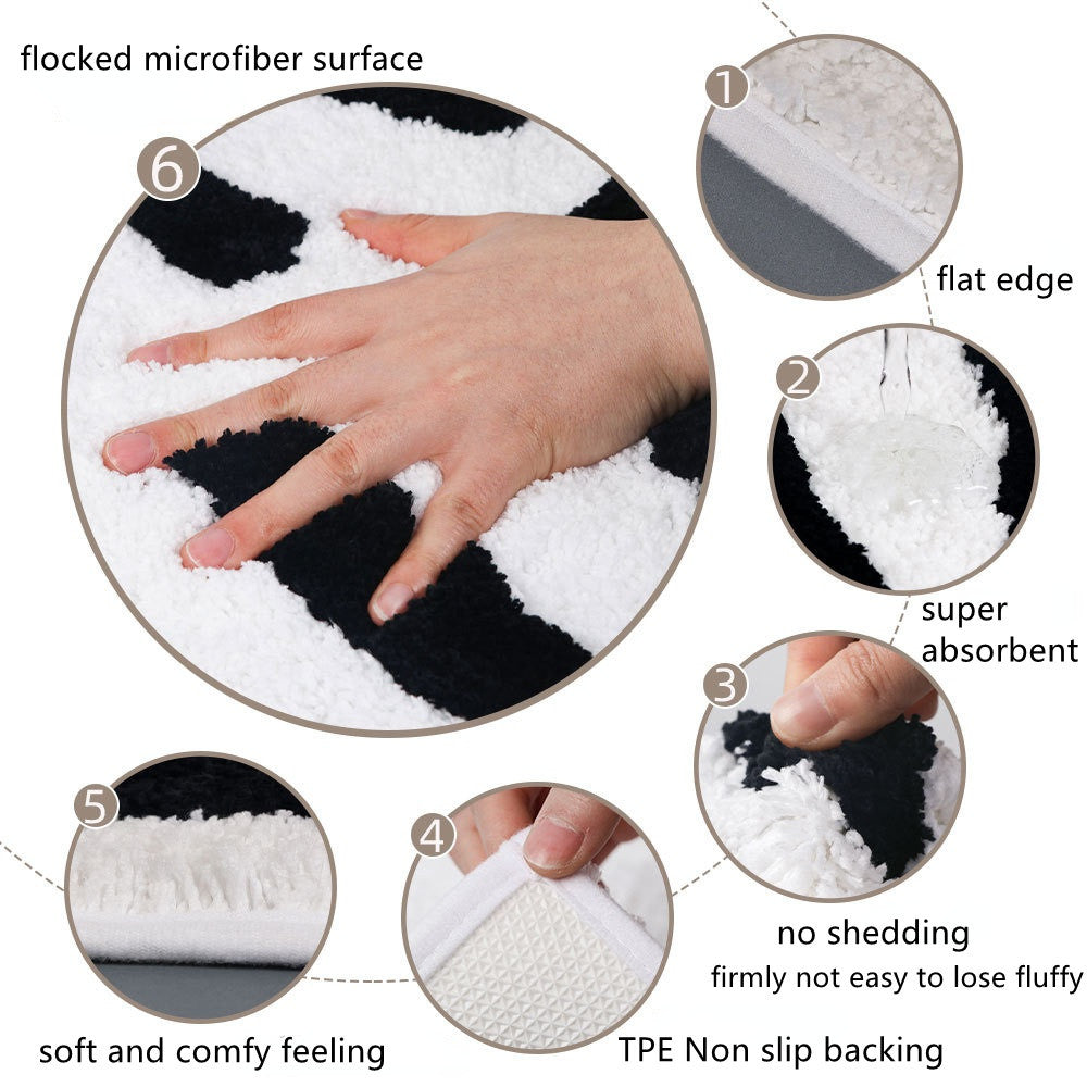 Get Naked Bath Mat Black White, Pink and Grey Bathroom Mats 40 x 60 cm,50×80cm Non Slip Bath Mats for Bathroom, Colourful Letters Soft Microfiber Bathroom mat, Machine Washable Rug