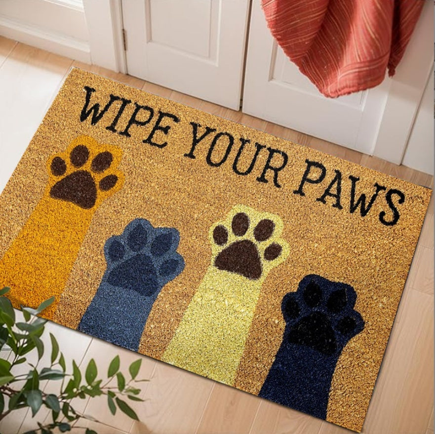 Animal Pattern Dirt-Resistant Door Mat 40×60cm – Non-Slip Plastic Floor Pad for Entrance, Bathroom, Bedroom