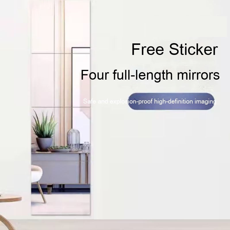 Acrylic Mirror Sticker Set – Self-Adhesive, Rounded Corners, Anti-Crushing, Non-Deforming