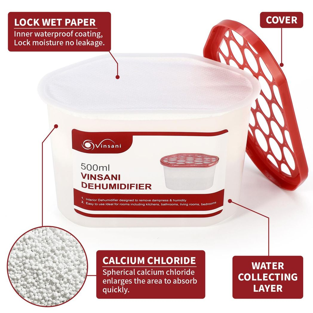 Vinsani 10-Pack Dehumidifier – Moisture Absorbing Crystal Bags for Damp, Mould & Odour Control