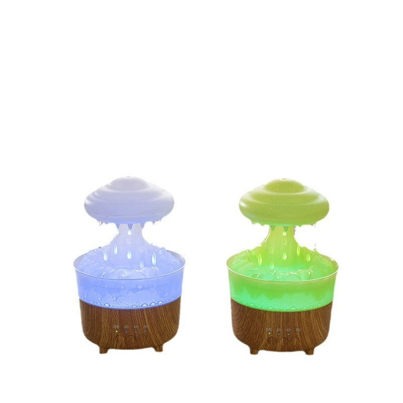 Household Remote Control Colorful Rain Cloud Humidifier – 12W LED Mist Diffuser with 230mL Tank, Quiet Operation