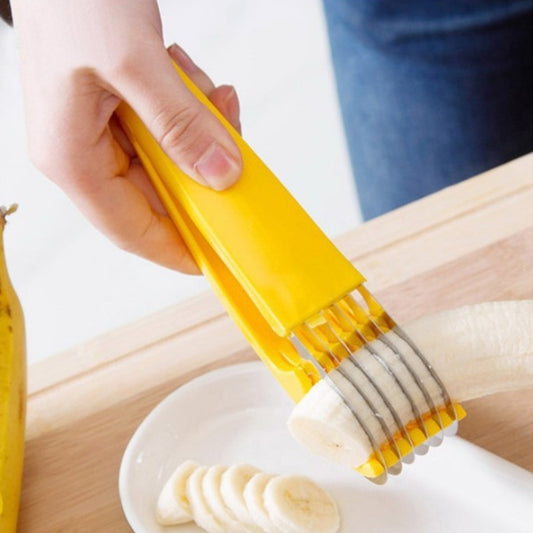 Stainless Steel Banana & Sausage Cutter – Multifunction Kitchen Ham / Fruit / Vegetable Slicer