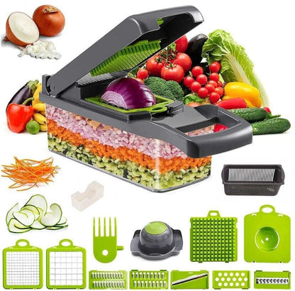 15-in-1 Vegetable & Fruit Chopper Slicer Peeler Set – Multifunctional Kitchen Food Prep Tool