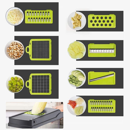 15-in-1 Vegetable & Fruit Chopper Slicer Peeler Set – Multifunctional Kitchen Food Prep Tool