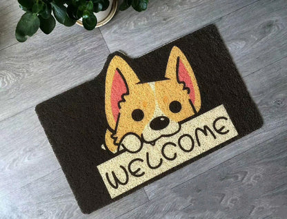 Animal Pattern Dirt-Resistant Door Mat 40×60cm – Non-Slip Plastic Floor Pad for Entrance, Bathroom, Bedroom