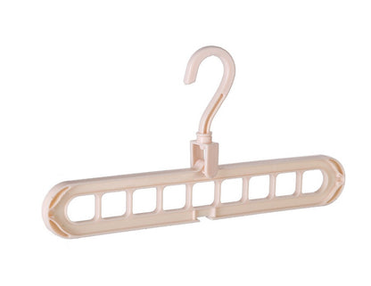 6PCS Rotating Clothes Hanger Set – Heavy-Duty Plastic Storage Hooks (3 Beige + 3 Green)