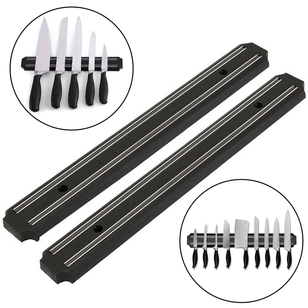 Magnetic Knife Holder – Wall-Mounted Kitchen Knife Bar for Safe, Space-Saving Storage