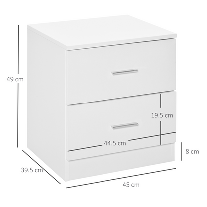 Elegant Modern Wooden Nightstand Bedside Cabinet with Drawers for Organized Bedroom