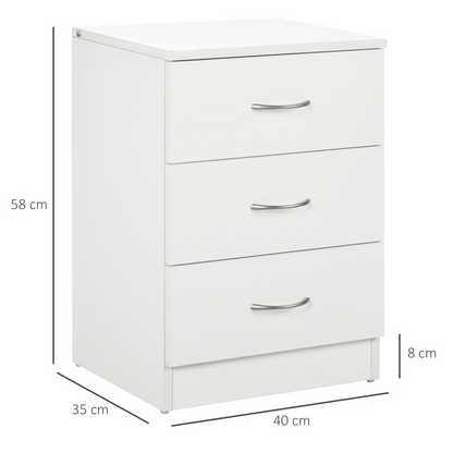 Elegant Modern Wooden Nightstand Bedside Cabinet with Drawers for Organized Bedroom