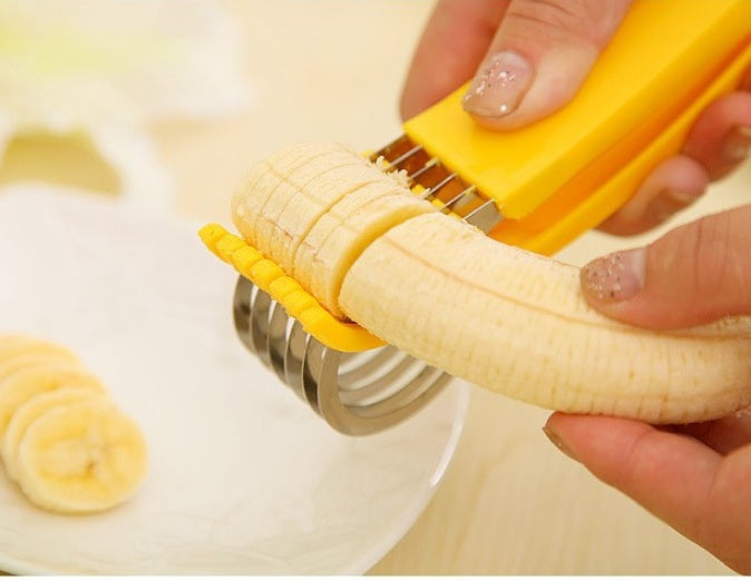 Stainless Steel Banana & Sausage Cutter – Multifunction Kitchen Ham / Fruit / Vegetable Slicer