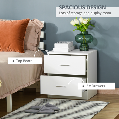 Elegant Modern Wooden Nightstand Bedside Cabinet with Drawers for Organized Bedroom