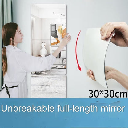 Acrylic Mirror Sticker Set – Self-Adhesive, Rounded Corners, Anti-Crushing, Non-Deforming
