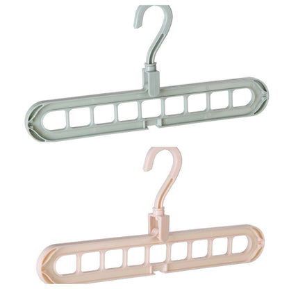 6PCS Rotating Clothes Hanger Set – Heavy-Duty Plastic Storage Hooks (3 Beige + 3 Green)