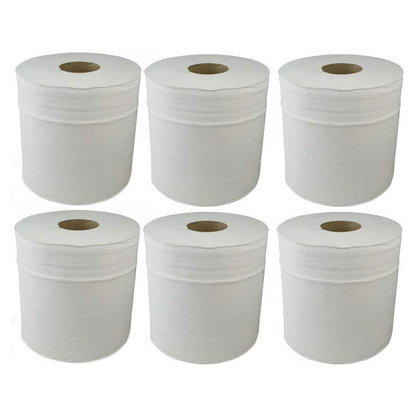 Centrefeed White Roll – 2-Ply Recycled Paper Towels (Pack of 12, 70m Each)