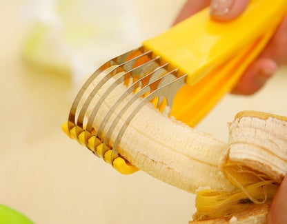 Stainless Steel Banana & Sausage Cutter – Multifunction Kitchen Ham / Fruit / Vegetable Slicer