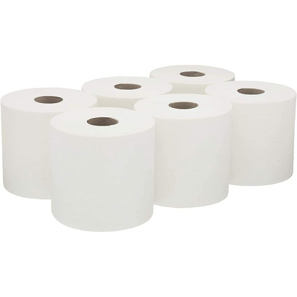 Centrefeed White Roll – 2-Ply Recycled Paper Towels (Pack of 12, 70m Each)