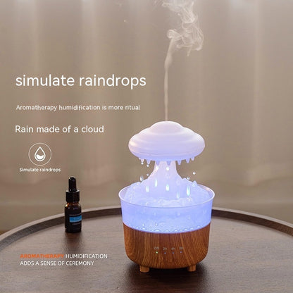 Household Remote Control Colorful Rain Cloud Humidifier – 12W LED Mist Diffuser with 230mL Tank, Quiet Operation