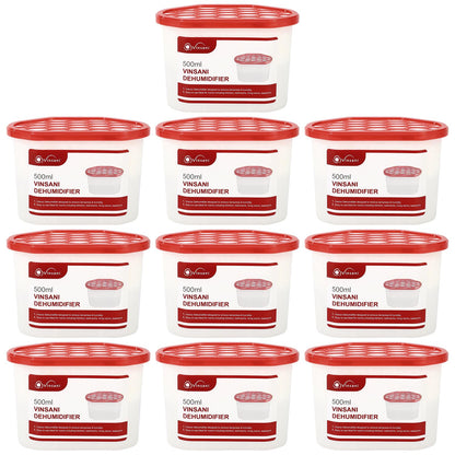Vinsani 10-Pack Dehumidifier – Moisture Absorbing Crystal Bags for Damp, Mould & Odour Control