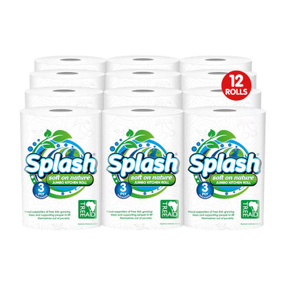 Splash Soft on Nature Jumbo 3-Ply Kitchen Rolls – 6, 12 & 24 Packs