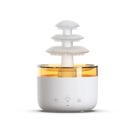 New Cloud Rain Air Humidifier & Essential Oil Diffuser – 500mL USB Quiet Mist Maker with 7-Color Lights & Auto Shut-Off