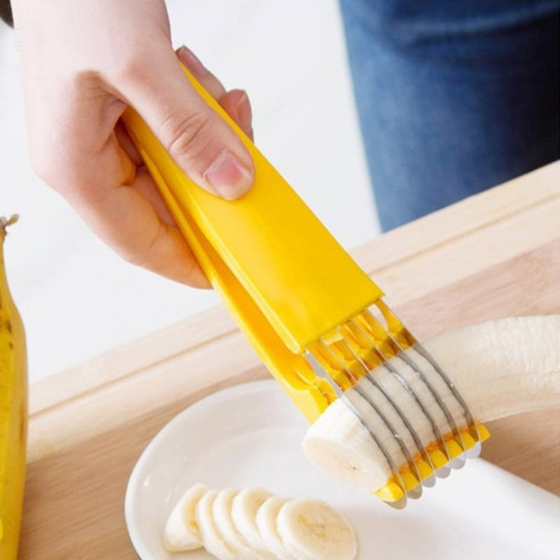 Stainless Steel Banana & Sausage Cutter – Multifunction Kitchen Ham / Fruit / Vegetable Slicer