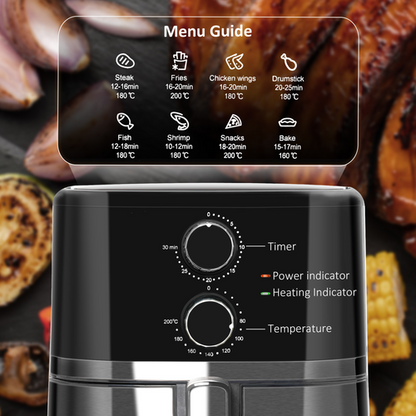 HOMCOM 4.5L 1500W Air Fryer | Rapid Air Circulation Oven | Healthy Oil-Free Cooking