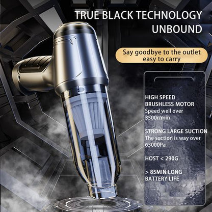 Handheld Car Vacuum Cleaner – Brushless Motor Mini Portable Wet & Dry Vacuum with Suction & Blow Function